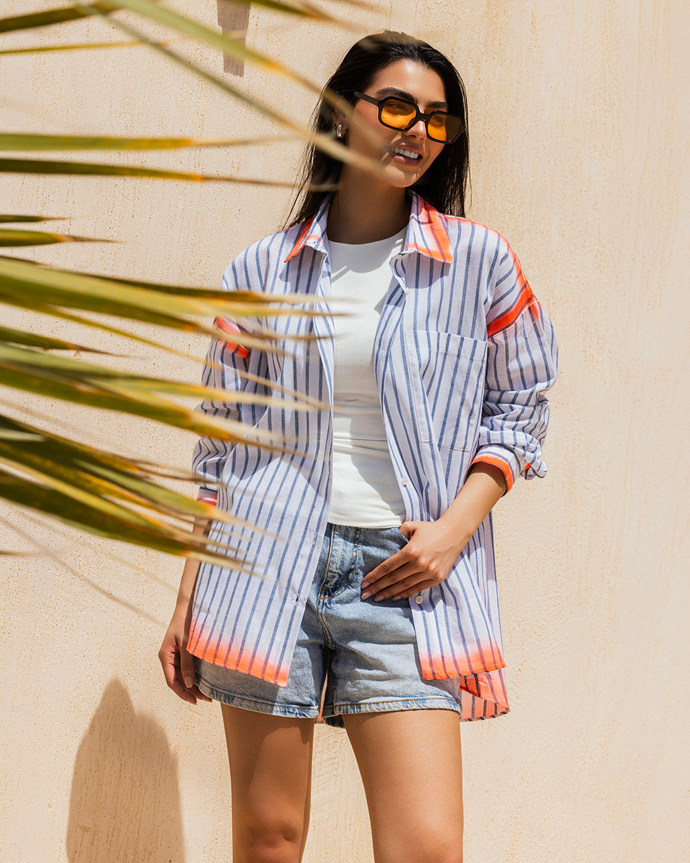Stripped Sprayed Shirt