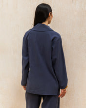 Draped Tailored Set - Navy