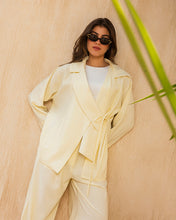 Draped Tailored Set - Butter Yellow