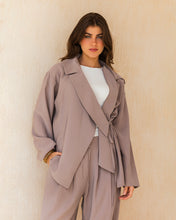 Draped Tailored Set - Taupe