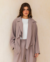 Draped Tailored Set - Taupe