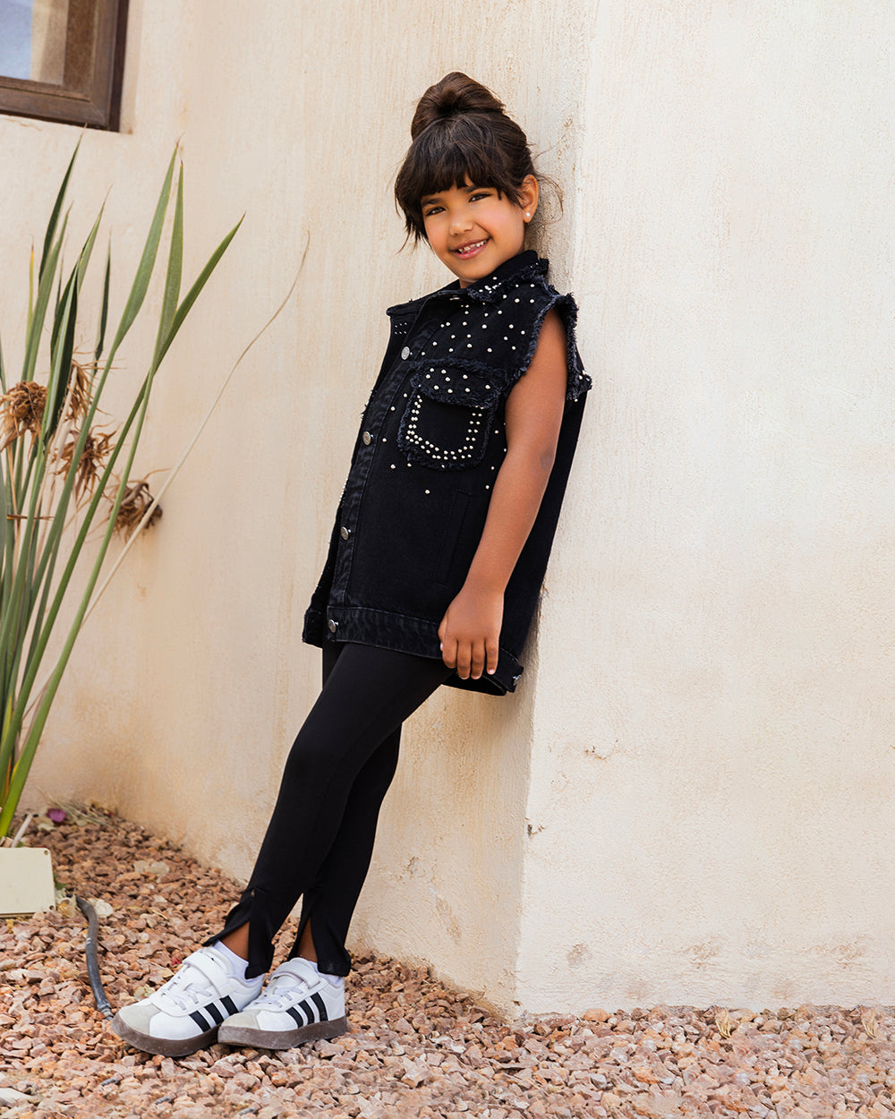 Stud-Storm Denim Vest - Kids