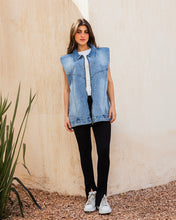 Button Back Denim Vest - Adults