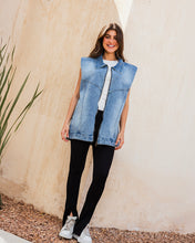 Button Back Denim Vest - Adults