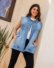 Button Back Denim Vest - Adults
