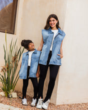 Button Back Denim Vest - Adults