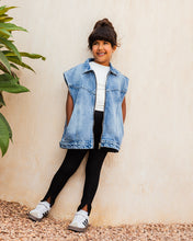 Button Back Denim Vest - Kids