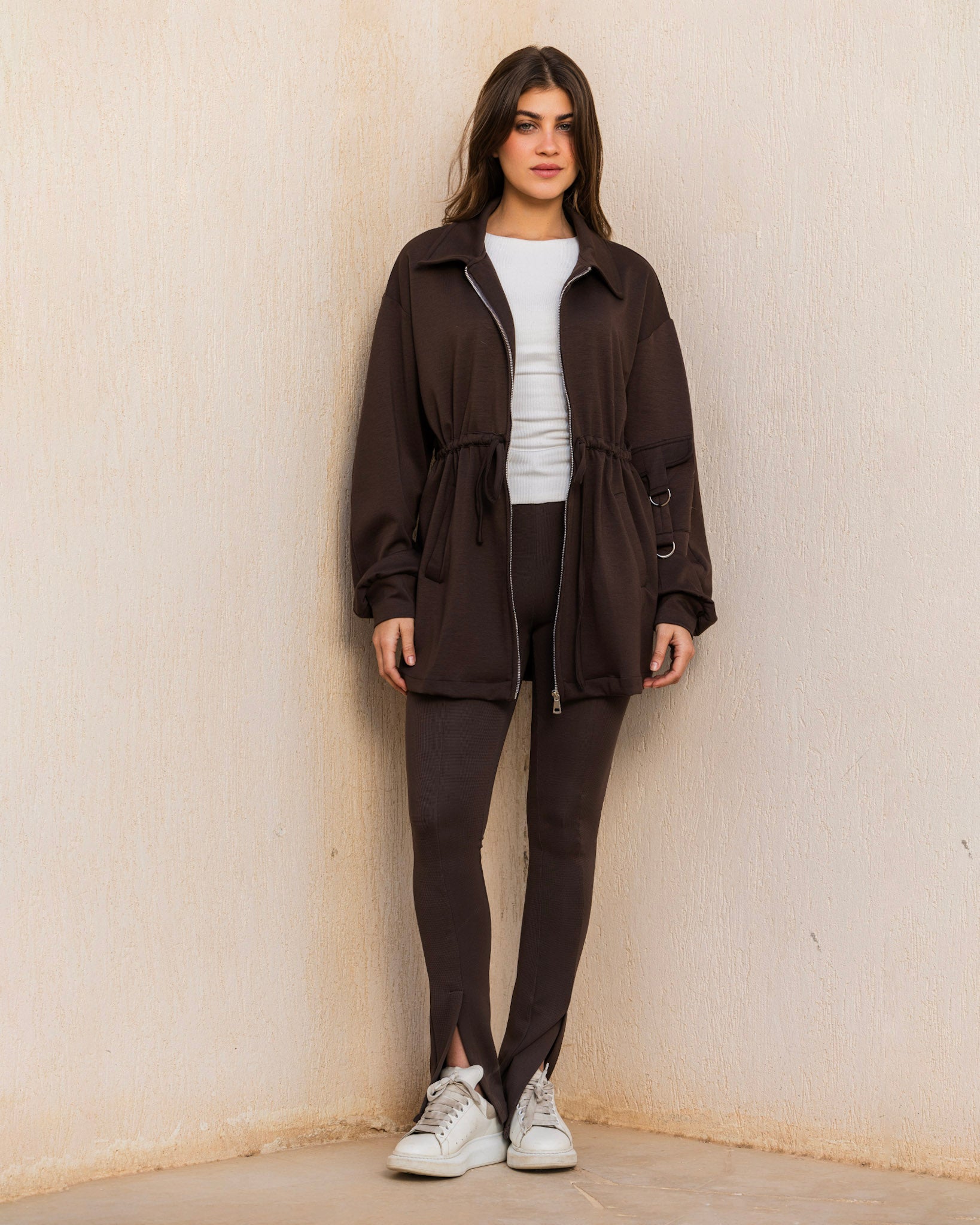 Soft Cinched jacket - Brown