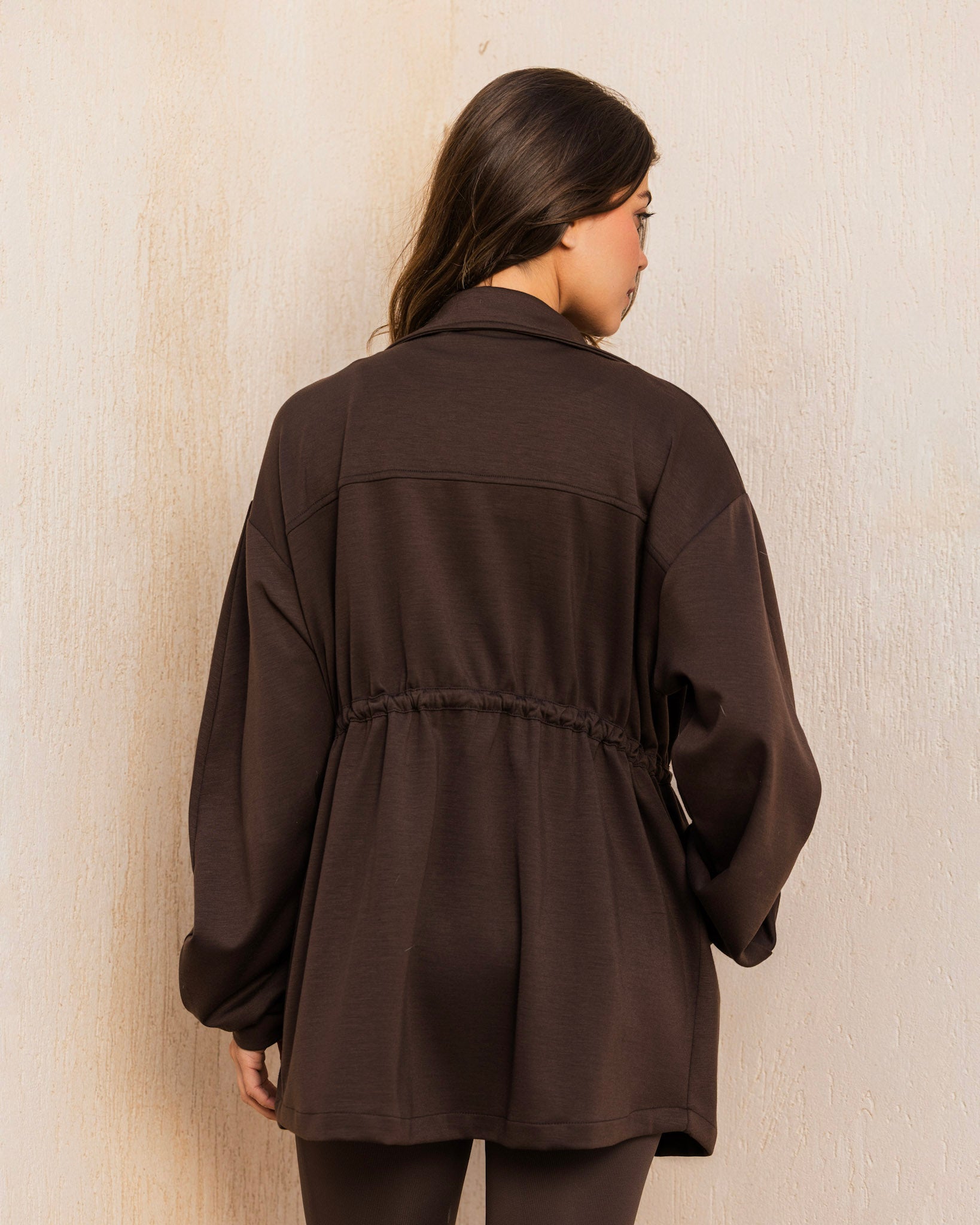 Soft Cinched jacket - Brown