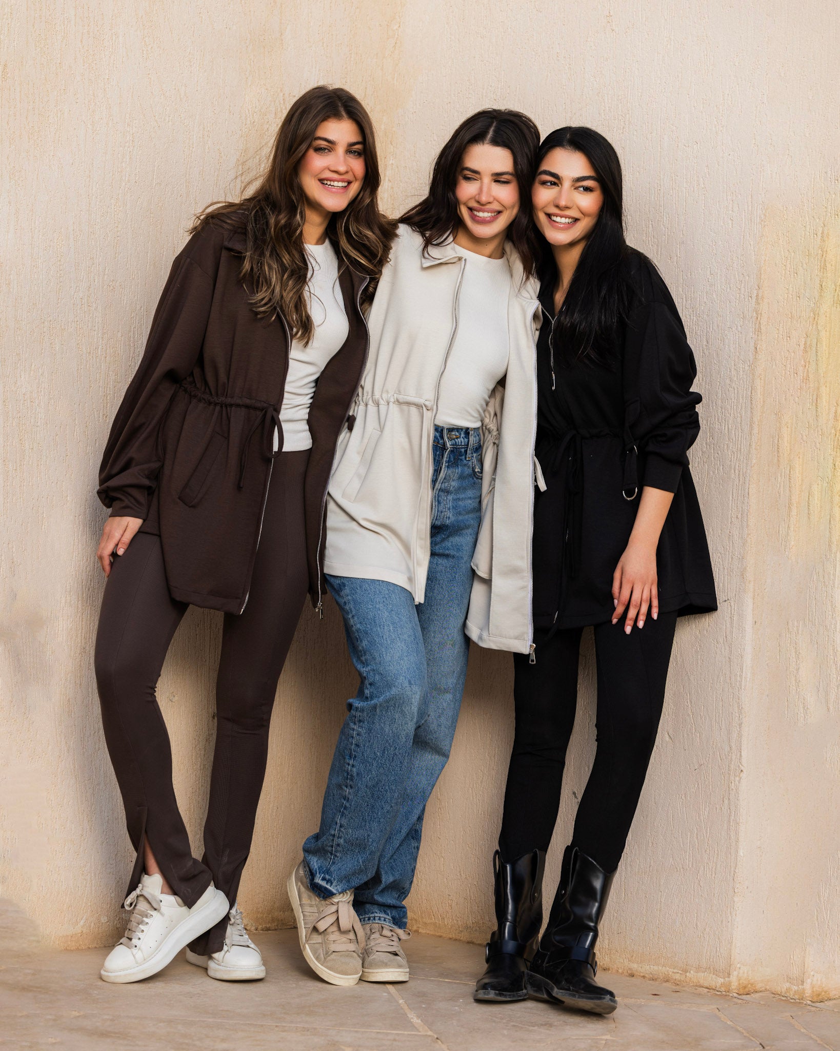 Soft Cinched jacket - Brown