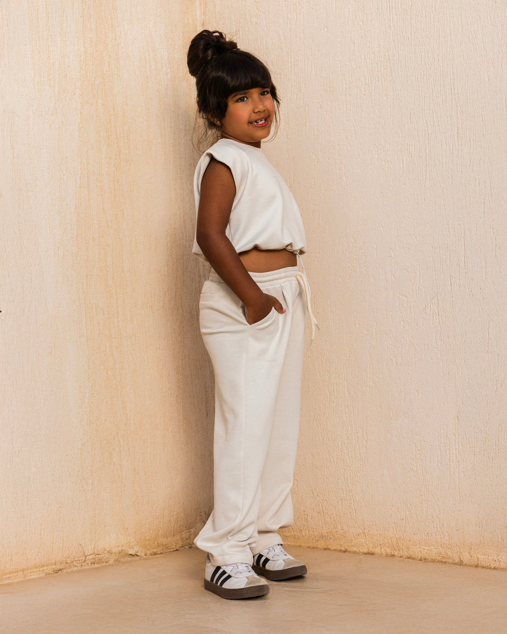 Soft Cinched Set Cream - Kids