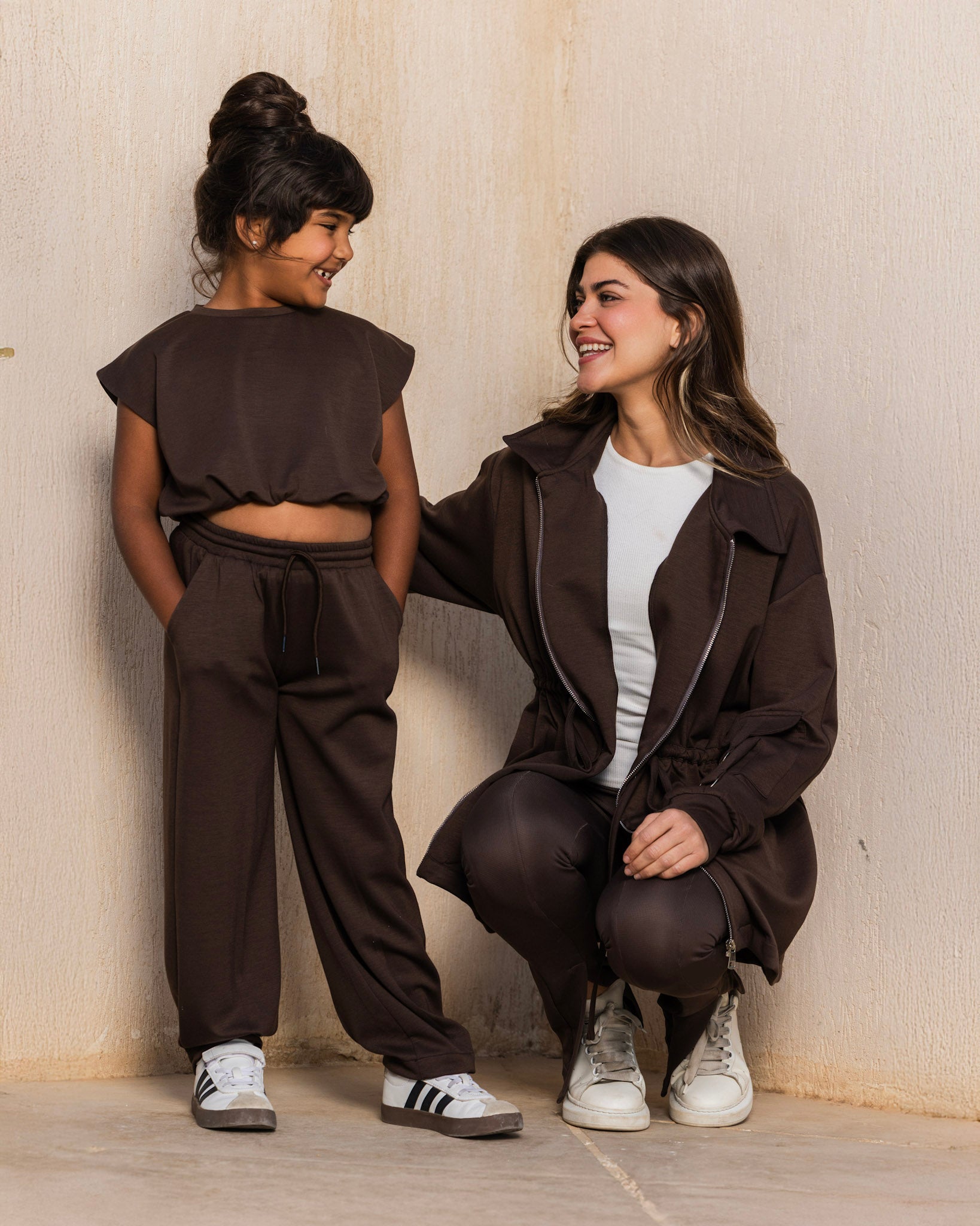Soft Cinched Set Brown - Kids