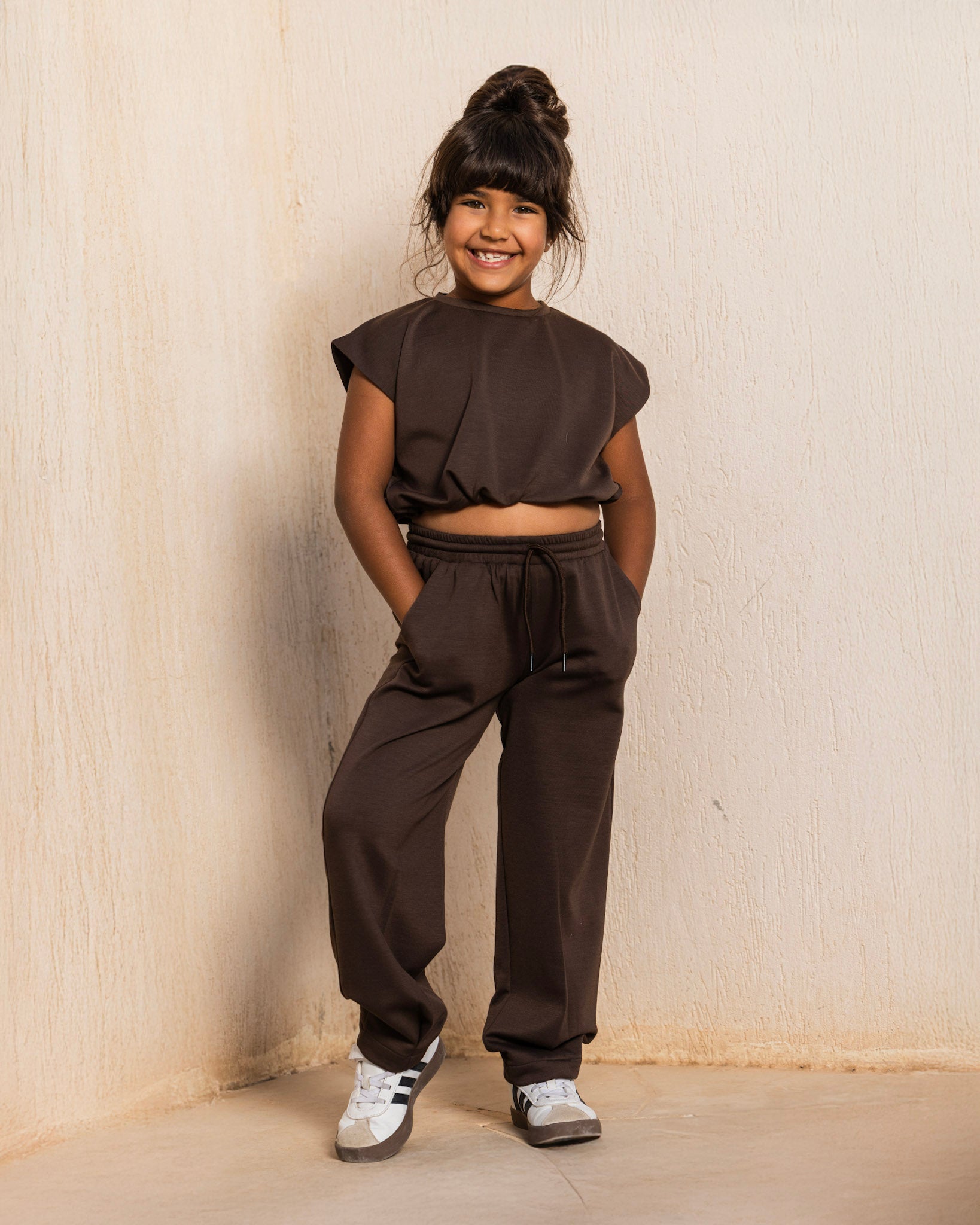 Soft Cinched Set Brown - Kids