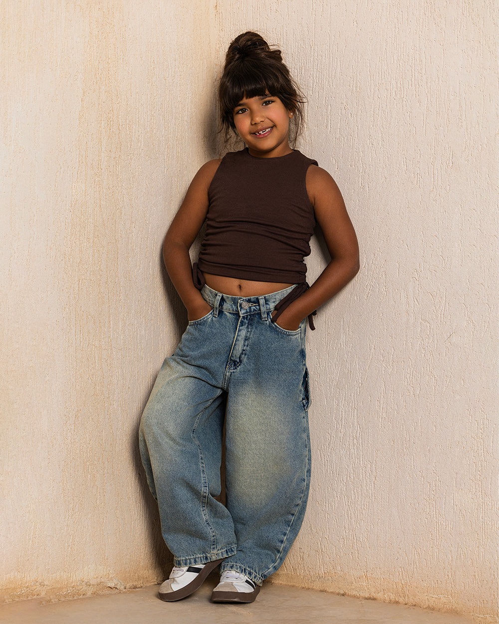 Adjustable Tank Top Brown - Kids