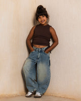 Adjustable Tank Top Brown - Kids
