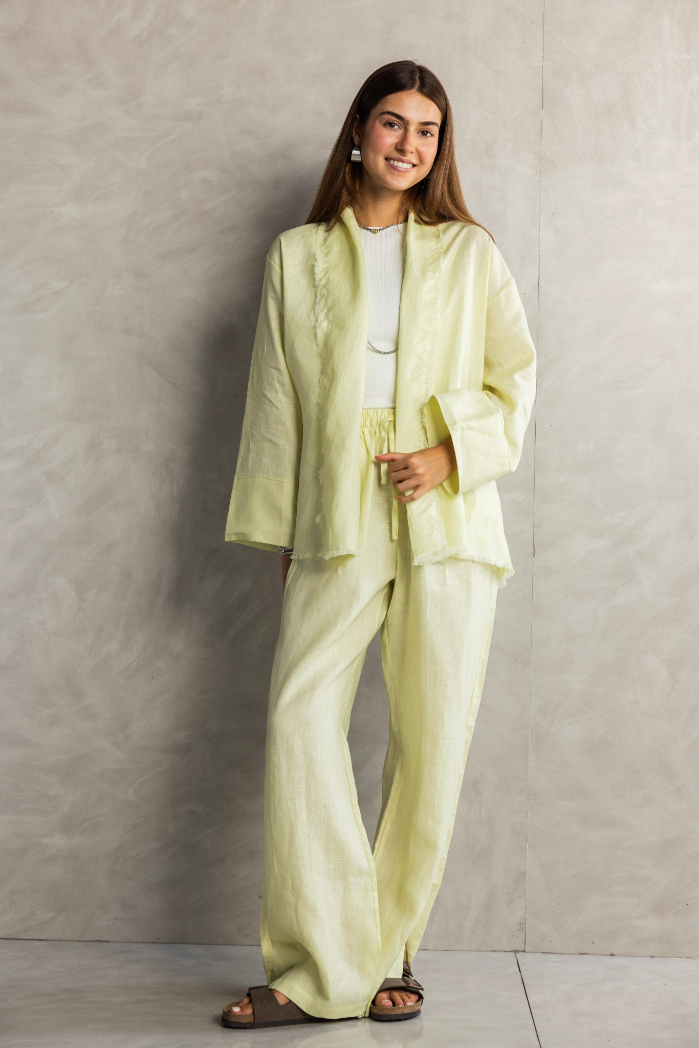 The Cutback Fringe Cardigan - Butter Yellow