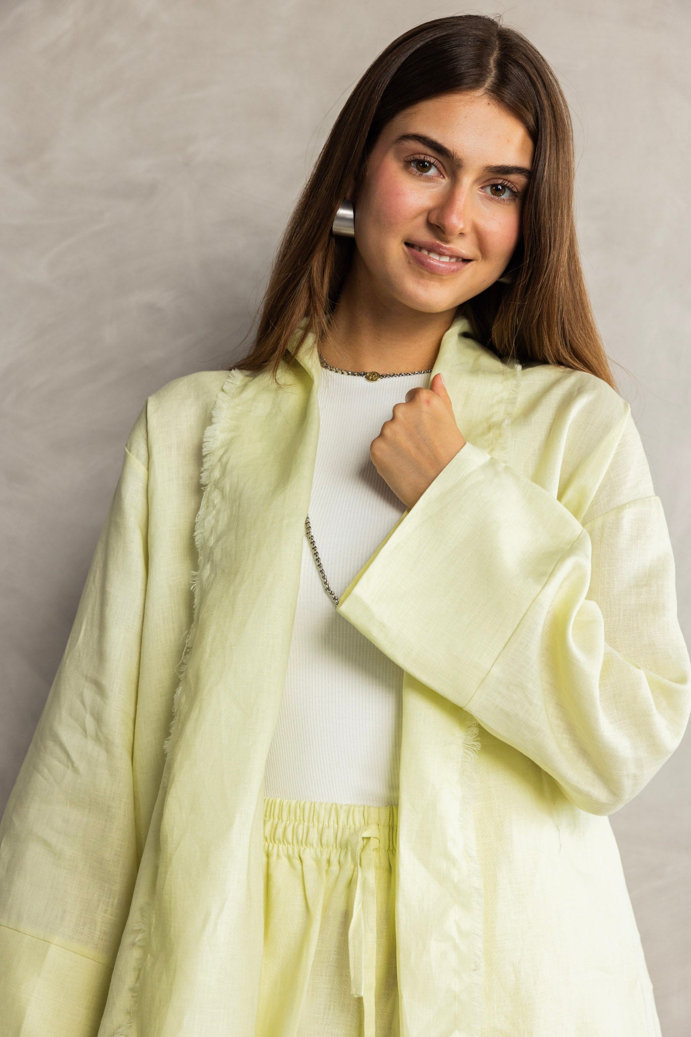 The Cutback Fringe Cardigan - Butter Yellow
