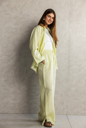 The Cutback Fringe Cardigan - Butter Yellow