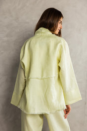 The Cutback Fringe Cardigan - Butter Yellow
