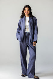 The Cutback Fringe Cardigan - Midnight