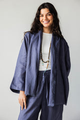 The Cutback Fringe Cardigan - Midnight