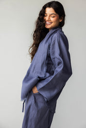 The Cutback Fringe Cardigan - Midnight