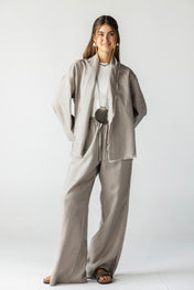 The Cutback Fringe Cardigan - Grayish