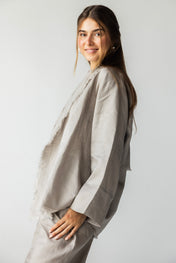 The Cutback Fringe Cardigan - Grayish