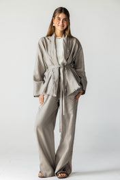 The Cutback Fringe Cardigan - Grayish