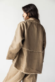 The Cutback Fringe Cardigan - Cafe