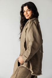 The Cutback Fringe Cardigan - Cafe
