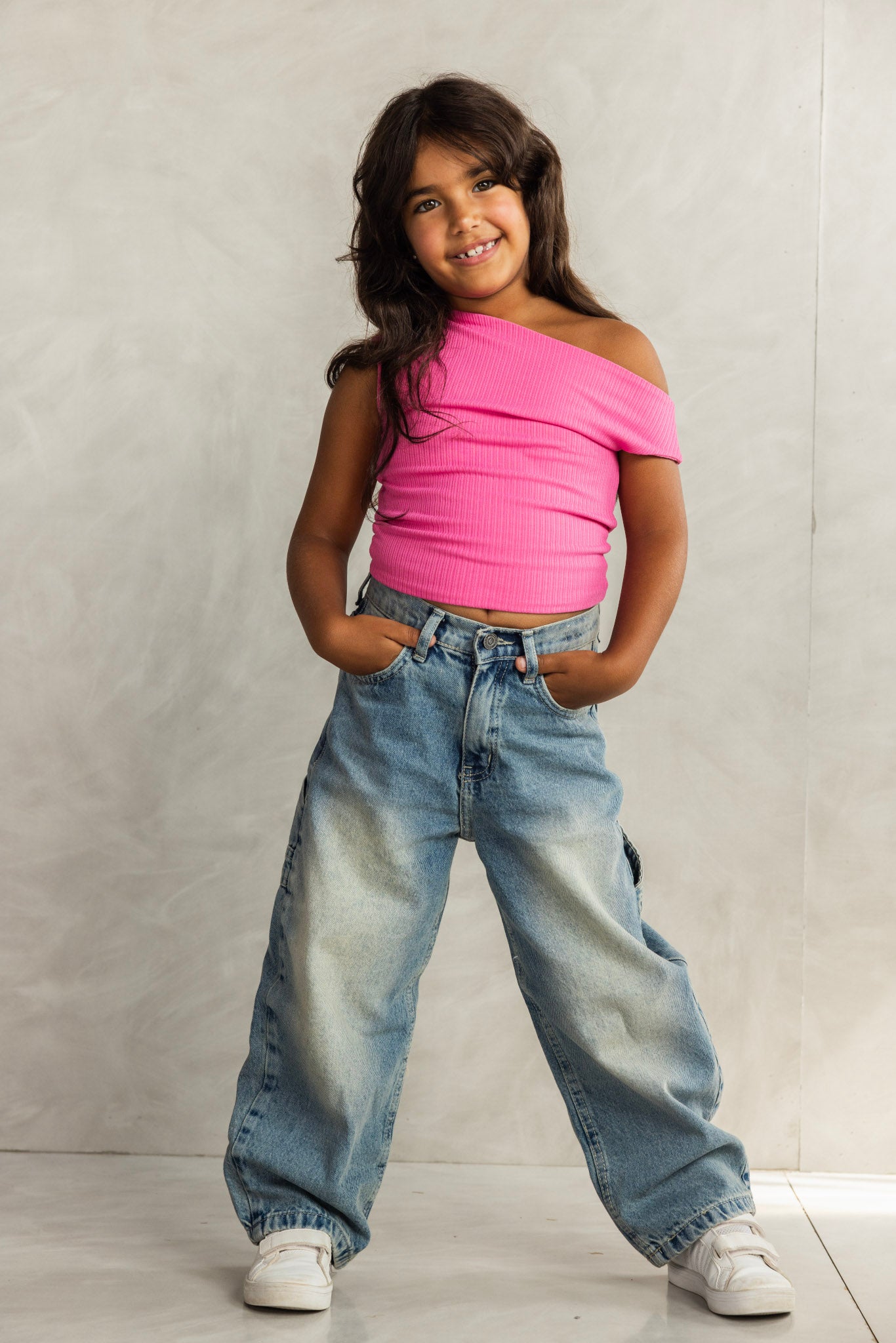 Asymmetric Pink Tank Top - Kids