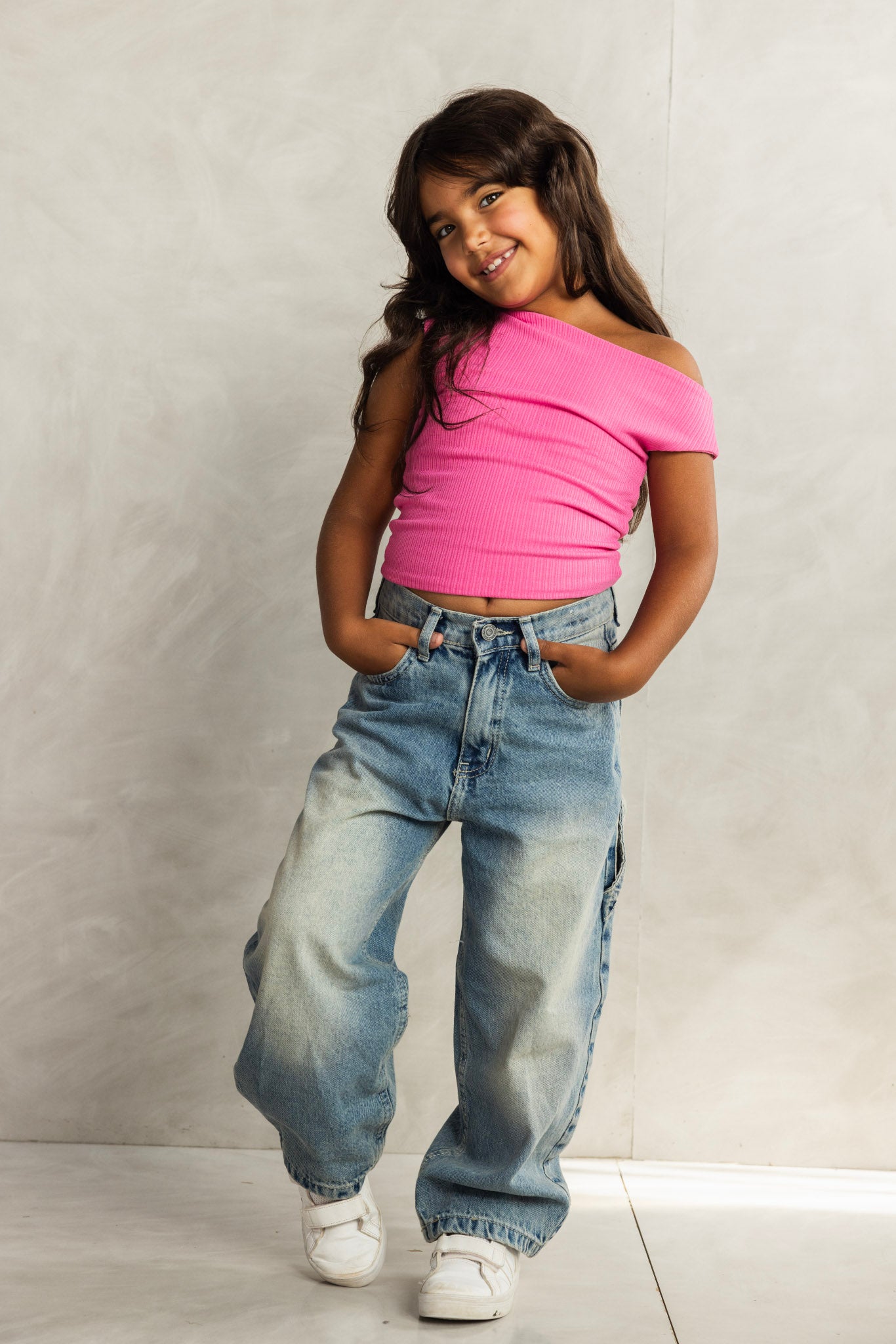 Asymmetric Pink Tank Top - Kids