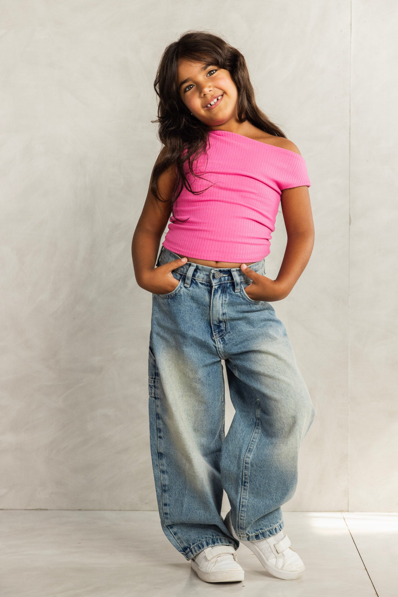 Asymmetric Pink Tank Top - Kids