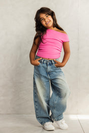 Asymmetric Pink Tank Top - Kids