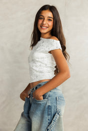Asymmetric White Tank Top - Kids