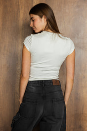 Short Sleeve White Tank Top - Adults