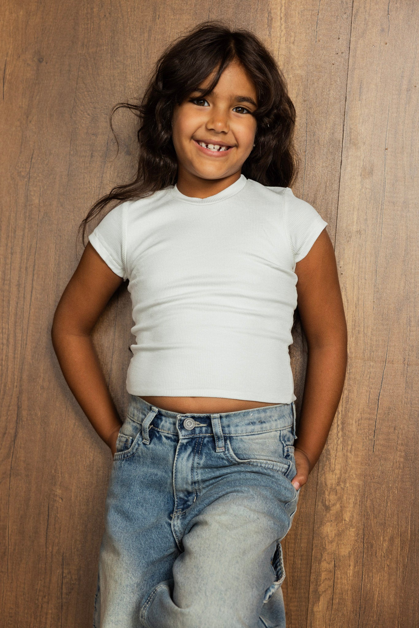 Short Sleeve White Tank Top - Kids
