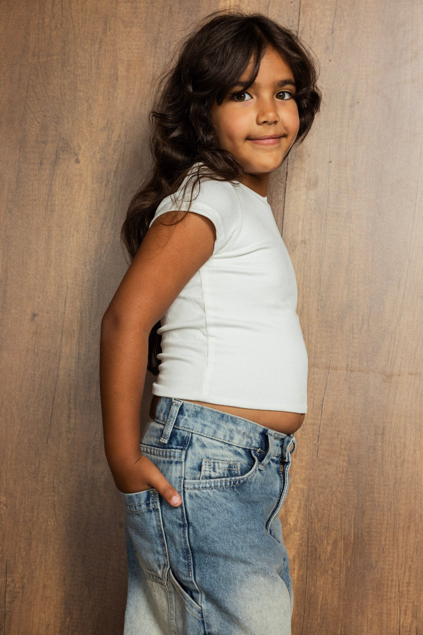 Short Sleeve White Tank Top - Kids