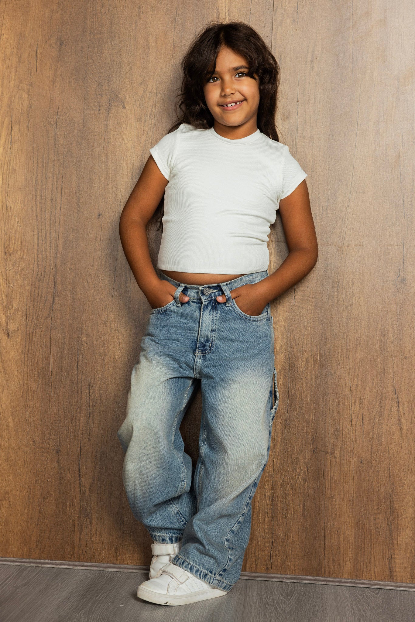 Short Sleeve White Tank Top - Kids