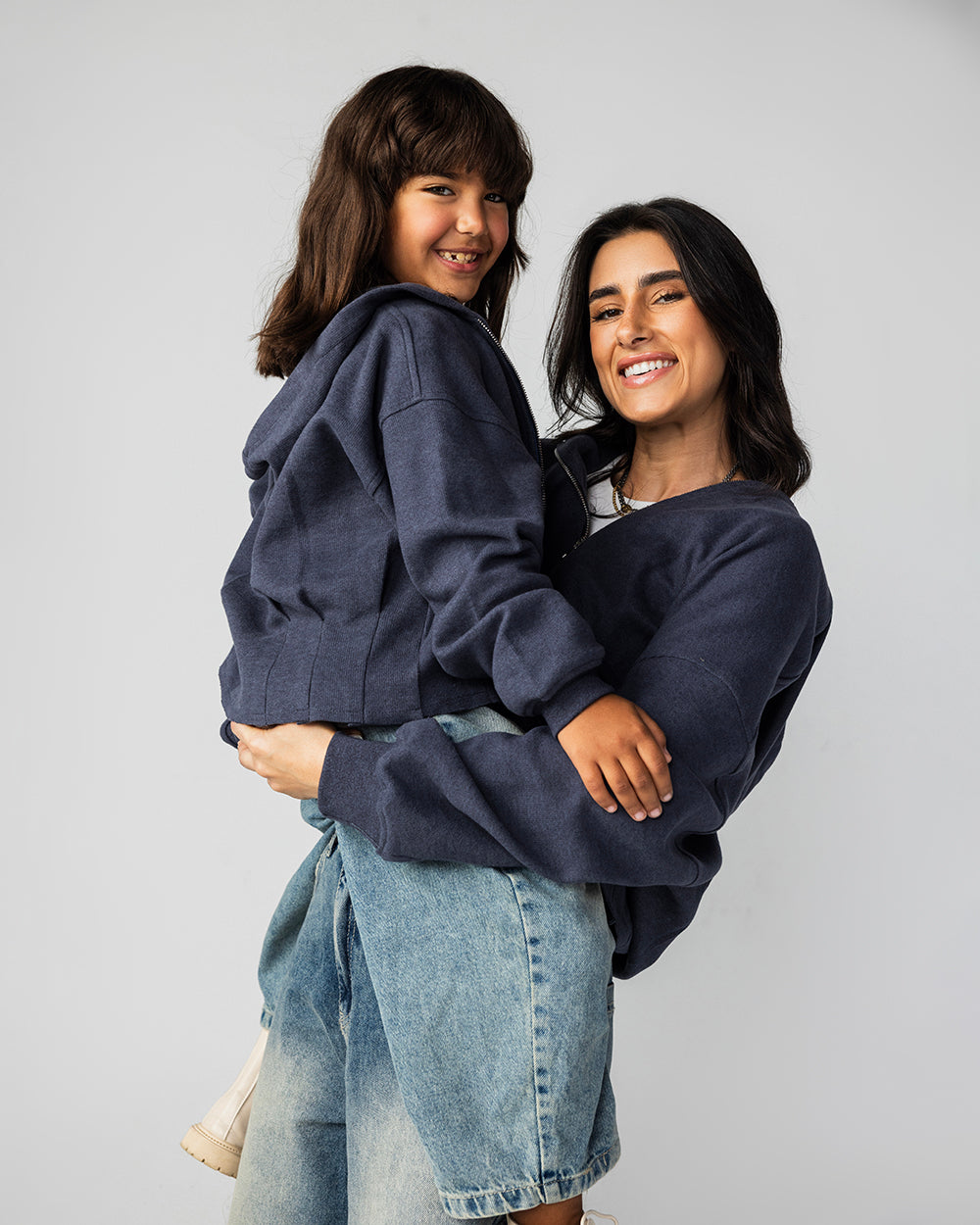 The Pleated Zip-Up Air Force Blue - Kids
