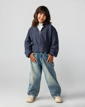 The Pleated Zip-Up Air Force Blue - Kids