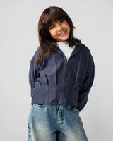 The Pleated Zip-Up Air Force Blue - Kids