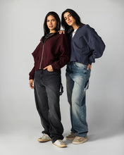 The Pleated Zip-Up Burgundy - Adults