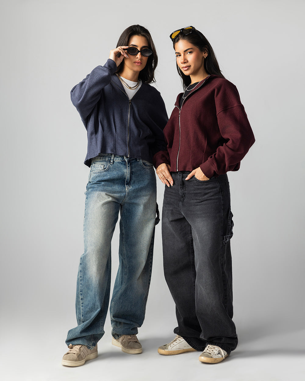 The Pleated Zip-Up Burgundy - Adults
