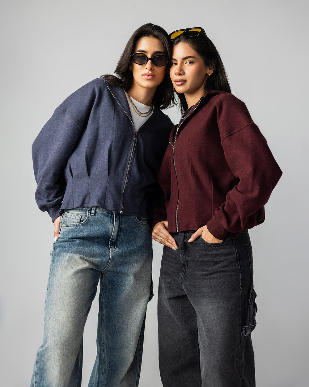 The Pleated Zip-Up Air Force Blue - Adults