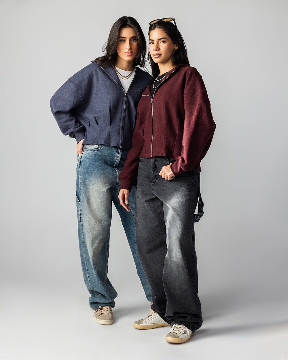 The Pleated Zip-Up Air Force Blue - Adults