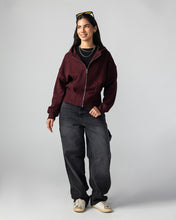 The Pleated Zip-Up Burgundy - Adults