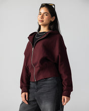 The Pleated Zip-Up Burgundy - Adults