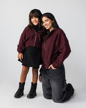 The Pleated Zip-Up Burgundy - Kids